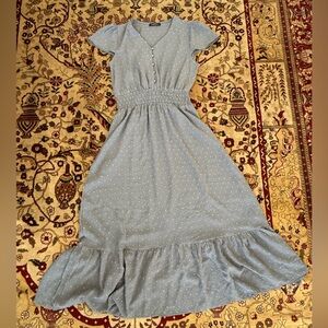 Light Blue Polka Dot Dress